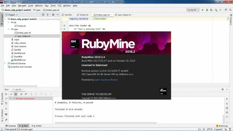 Jetbrains RUBYMINE. RUBYMINE community Edition. Игры на языке Ruby. Jetbrains открыть. Rubymine