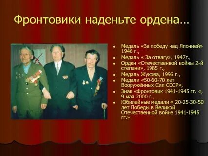 Фронтовики наденьте