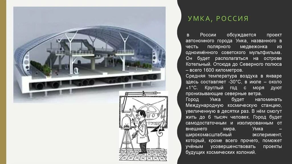 Авт проект. Проект арктического города Умка. Проект Умка город Арктики. Город будущего Умка. Проект куполообразного города «Умка».