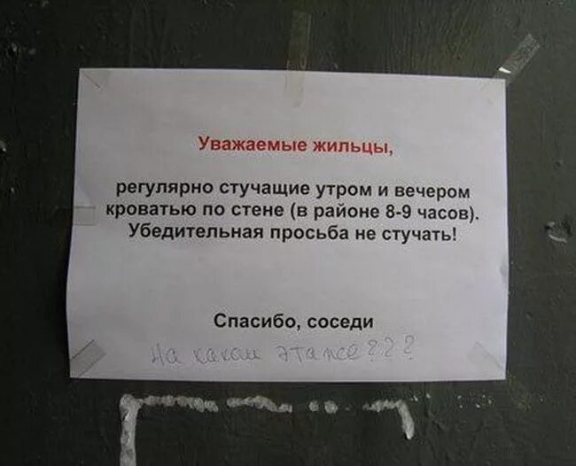 Уважаемые соседи просьба. Объявление в подъезде прикол. Просьба не стучать в дверь. Объявление стучите в дверь. Нужно ли стучать