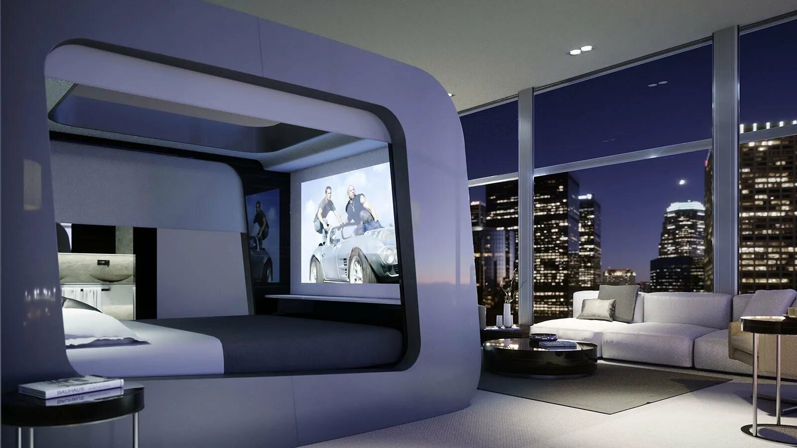Кровать Ultimate Luxury Bed. Hican Smart Bed. Комната в стиле будущего. Современная комната. Был телефон и комната была