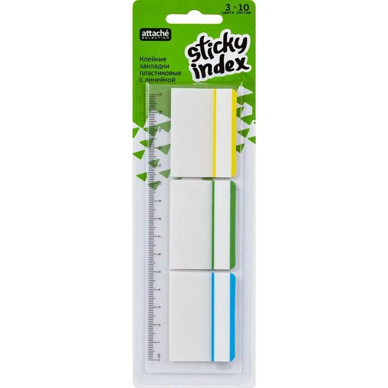 По 25л. 4цв. Клейкие закладки attache пластиковые 5 цветов по 20 листов 12x45 мм. По 20л. Клейкие закладки attache selection пластиковые.