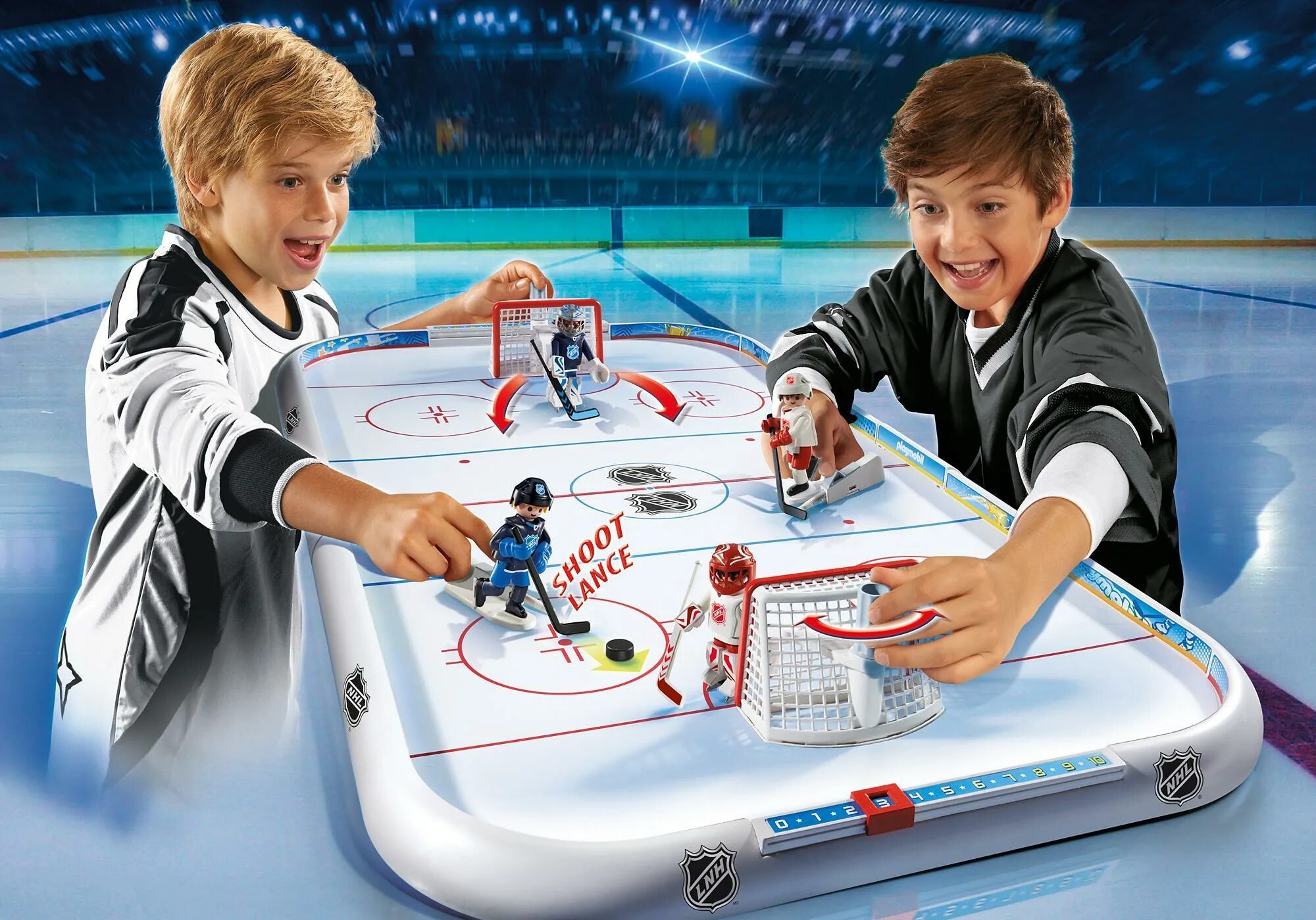 Playmobil 5068 хоккейная Арена НХЛ. Плеймобил хоккей Арена. Настольный хоккей NHL. Настольный хоккей "НХЛ".