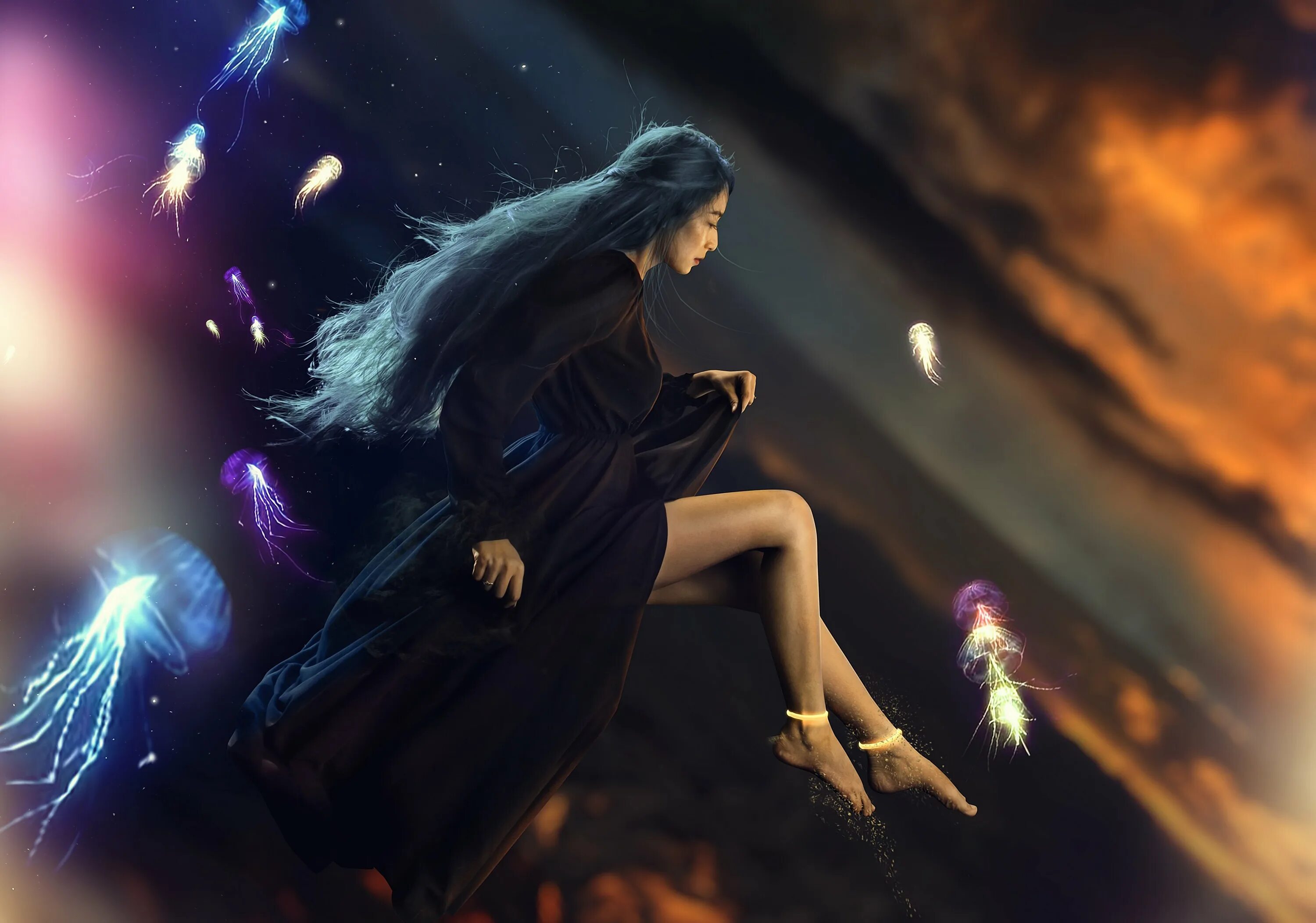 Девушка ведьма песня. Красивая ведьма. Поющая ведьма. Красивая ведьма. Девушка луна фэнтези.