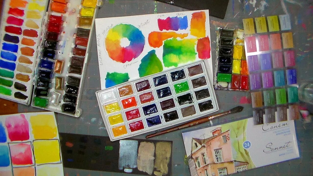 Какие акварель. Сонет акварель выкраска. акварель сонет 24 цвета выкраска. акварель краски. акварельные краски лучшие.