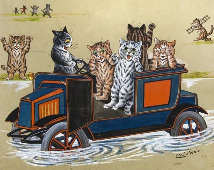 William cat. William cat. Луис уильям уэйн blue cat. Луис уэйн коты. William cat.