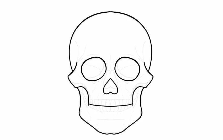 Маленький череп карандашом. Череп контур. Череп легкий. Раскраска череп. Очертания черепа.
