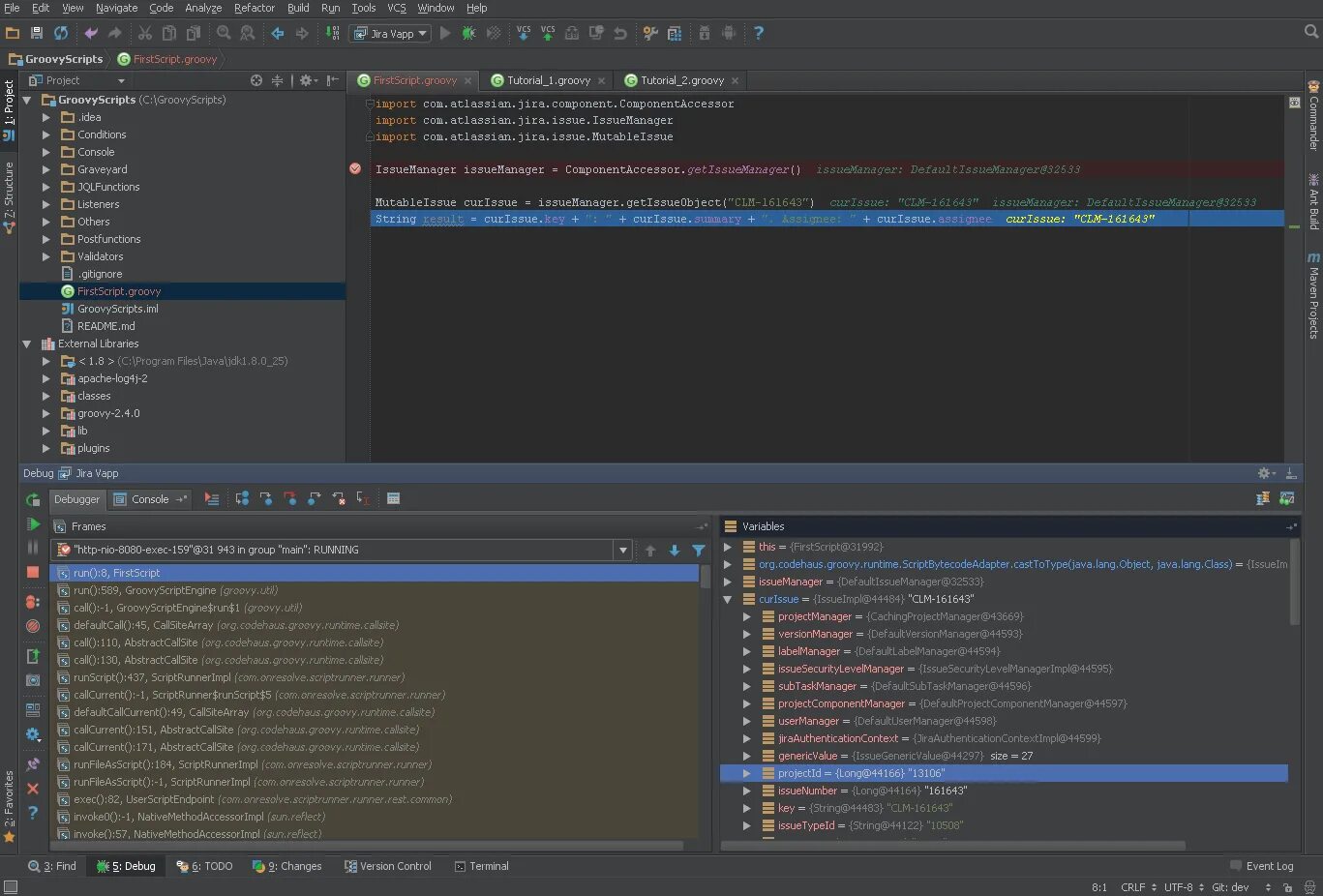 Jira script runner