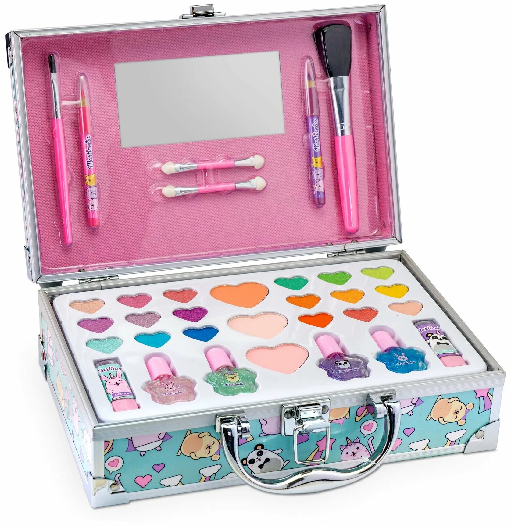 набор косметики винкс чемоданчик. чемоданчик с косметикой для девочек. набор косметики для девочек. большой набор детской косметики. чемоданчик детской декоративной косметики.