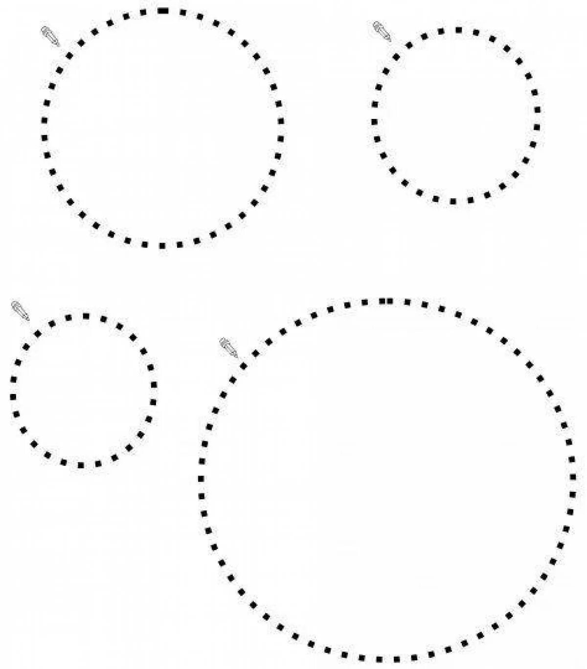 Фигуры пунктиром для детей. Круги пунктиром для детей. Обведи круги по точкам. Рисование круга по точкам.