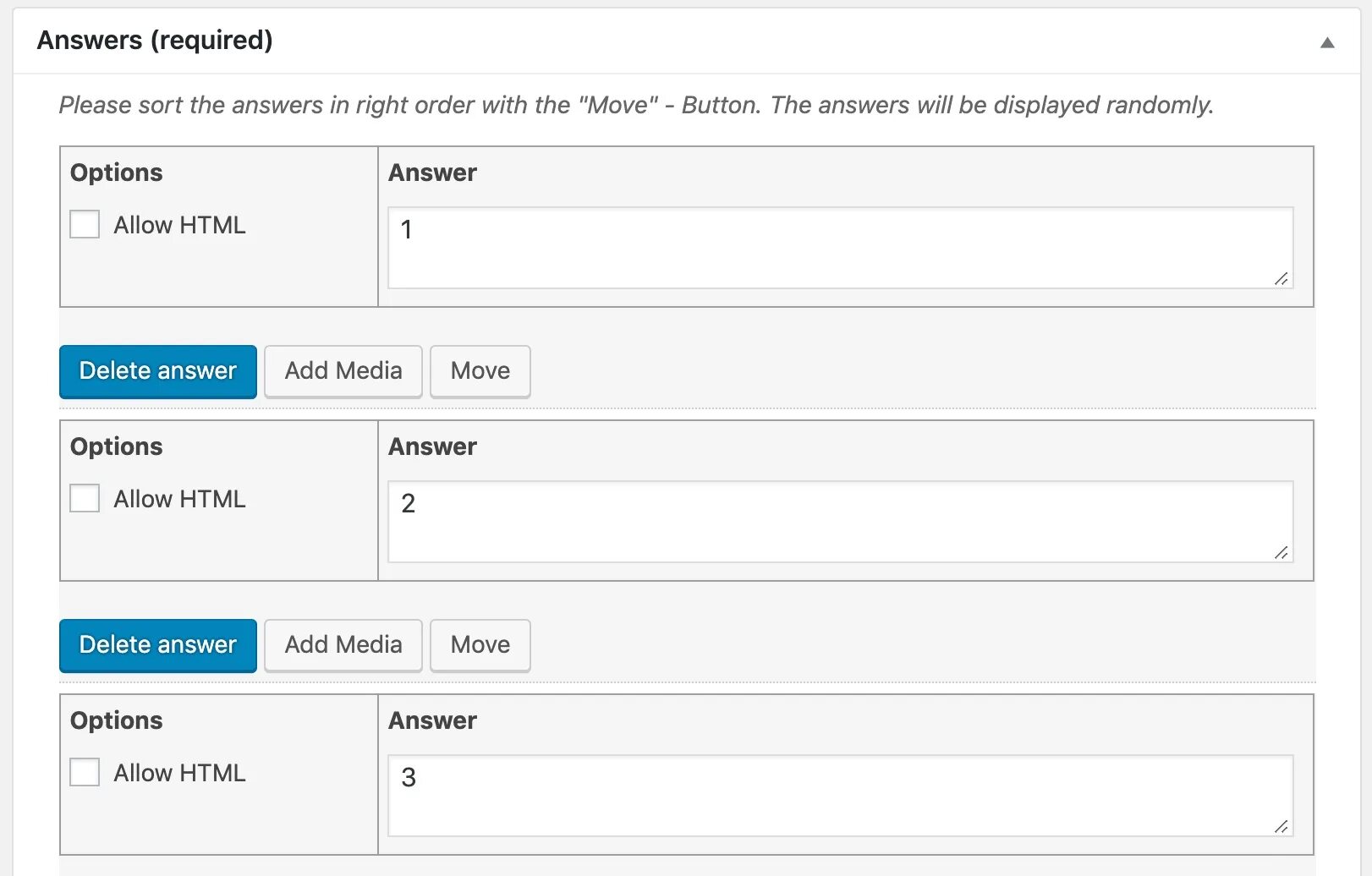 Several answers. Вопрос ответ html. Right answer. Right order. Question answers with options.