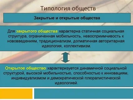 Типология общества в социологии