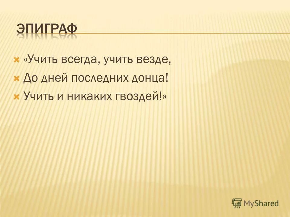 Светить и никаких гвоздей стихотворение