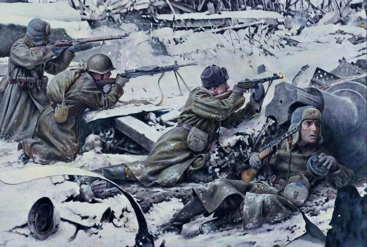Советские бойцы в сталинграде