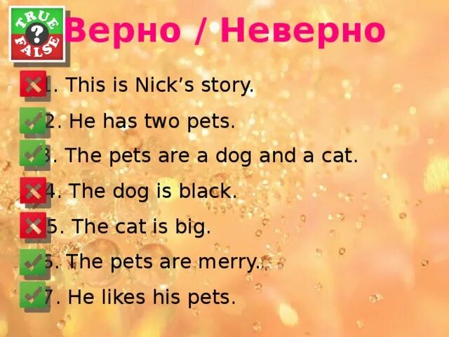 Верно - неверно. Верно неверно на английском. Верно неверно на немецком. Верно неверно 10 лет. Have has two pets