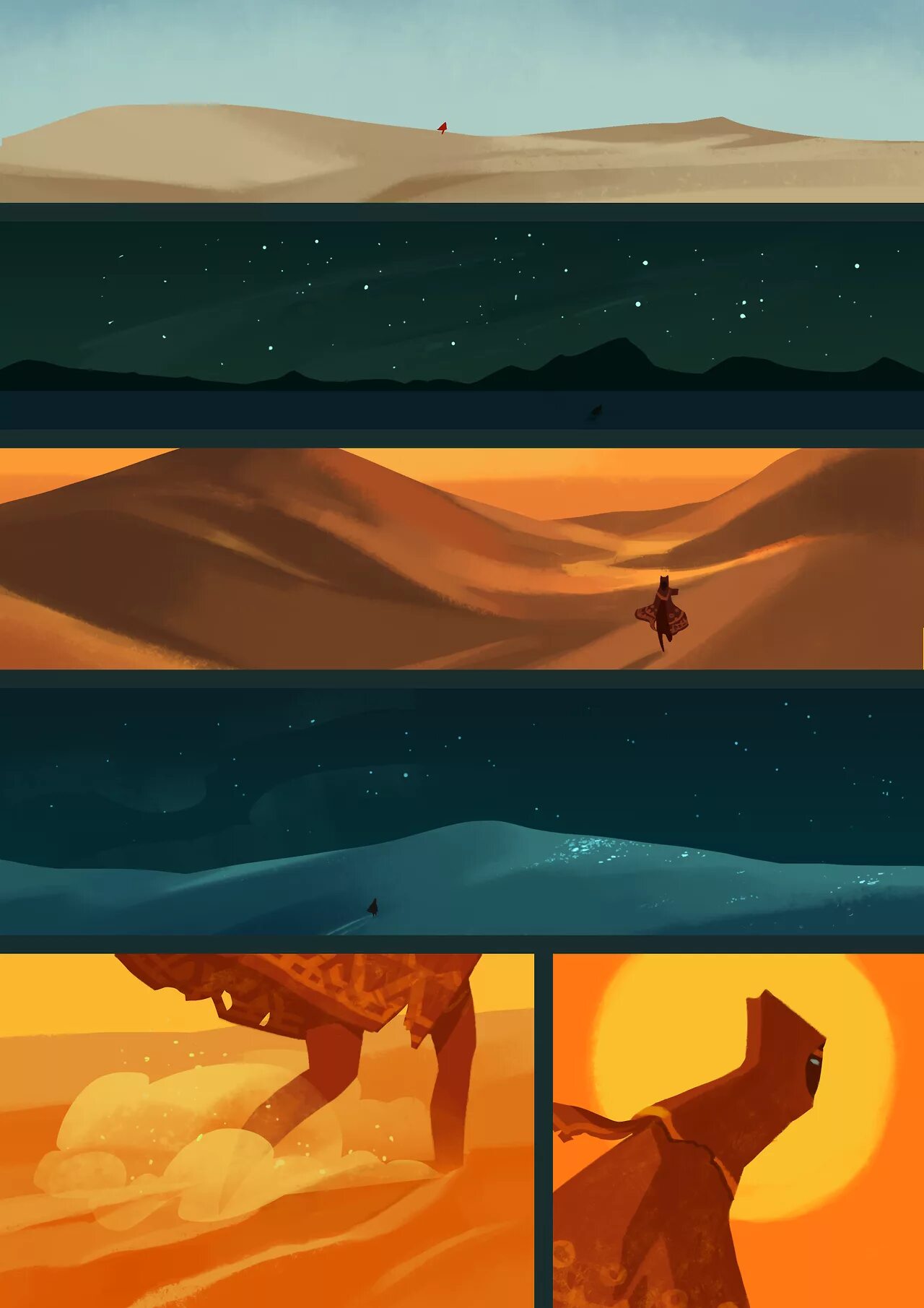 Takei s journey part 2. Journey (игра, 2012). journey пейзажи. пустыня пейзаж комикс. journey комикс.
