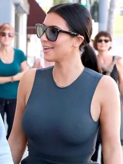 Kim Kardashian Goes Braless And See-Through For Some Street 