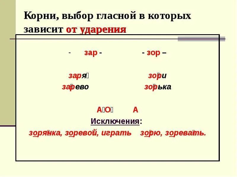 Слово зоря или заря