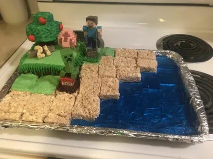 Minecraft cake, 21st birthday, I am awesome