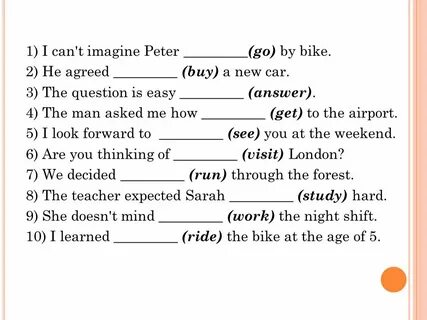Infinitive ing forms worksheets