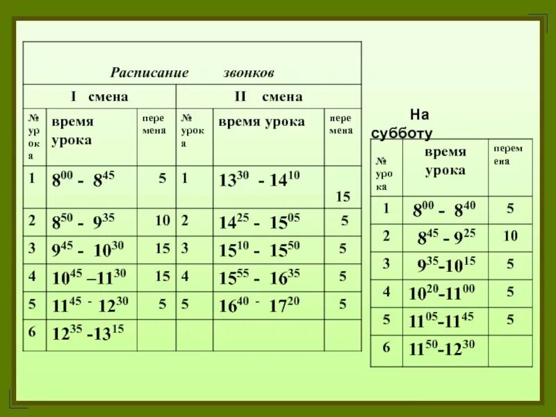 Во сколько начинается учеба