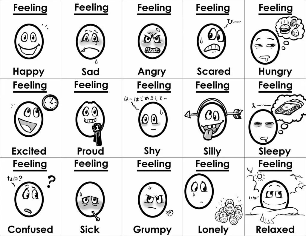 Feelings 9. Эмоции раскраска. Эмоции на английском картинки. Эмоции на английском для детей. Карточки эмоции на английском.