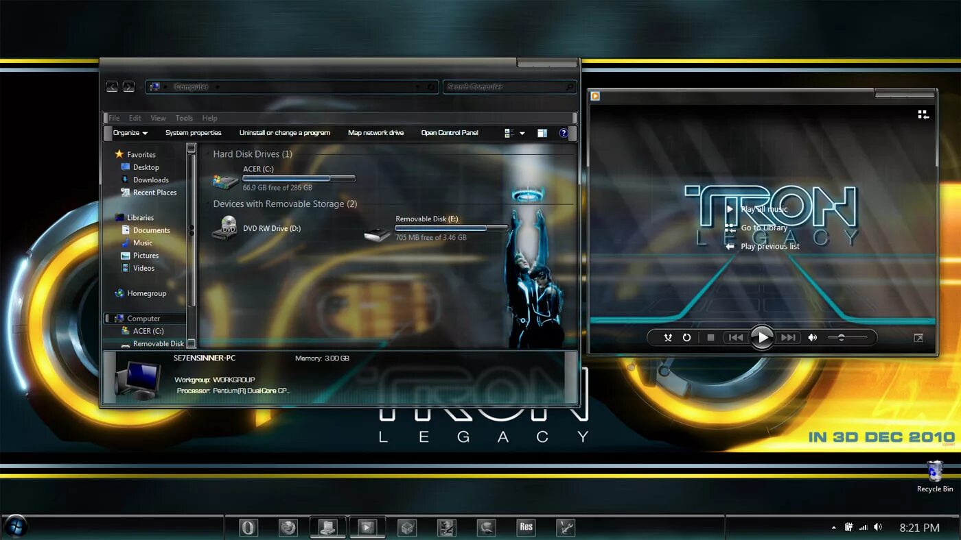 Legacy theme