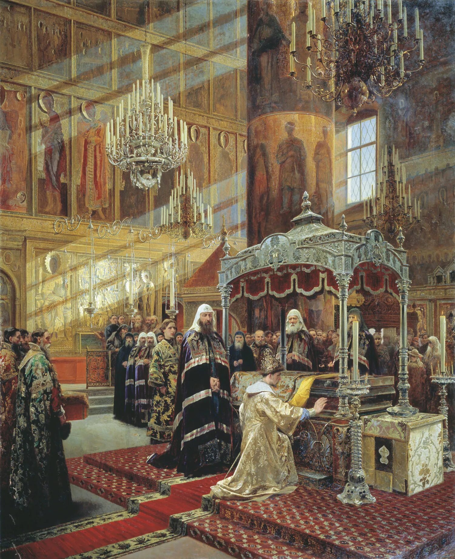 Перед гробницей. Алексей михайлович и никон перед гробницей святителя филиппа. литовченко алексей михайлович патриарх никон. царь алексей михайлович перед гробницей митрополита филиппа. патриарх никон и алексей михайлович.