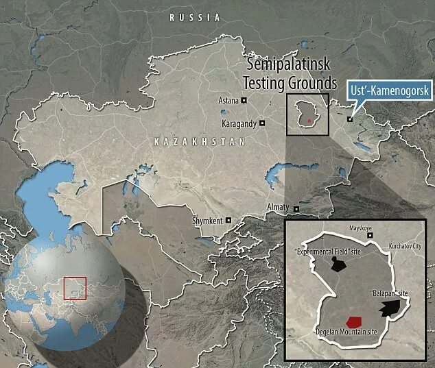 Ядерный полигон Семипалатинск на карте Казахстана. Ядерный полигон в Казахстане на карте. Семипалатинский ядерный полигон на карте. Семипалатинск полигон на карте.