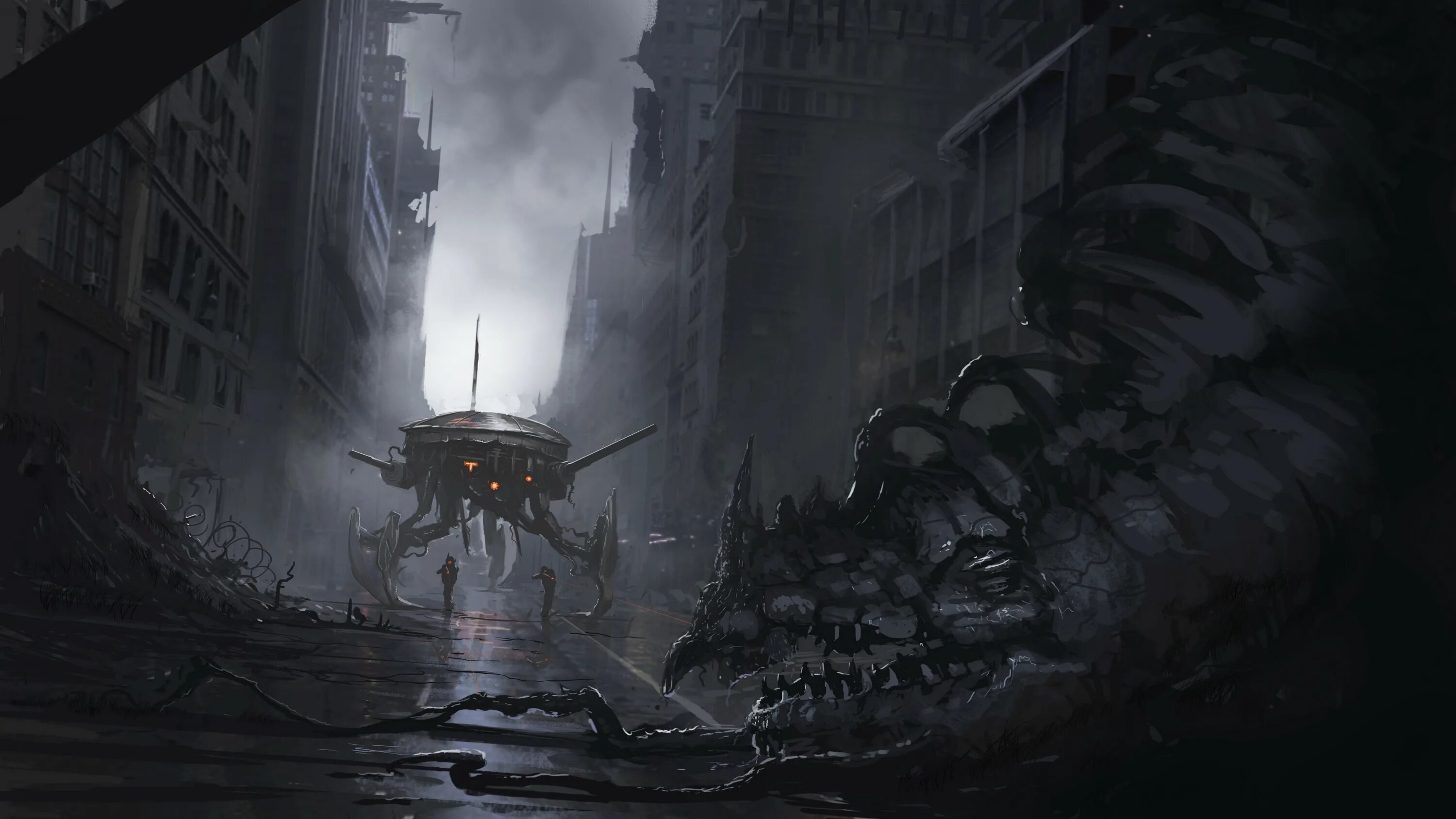 Постапокалипсис Sci Fi город. Мрачное будущее. Мрачный постапокалипсис. Разрушенный город фэнтези. Robot city
