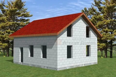 Проект дома из газобетона простые