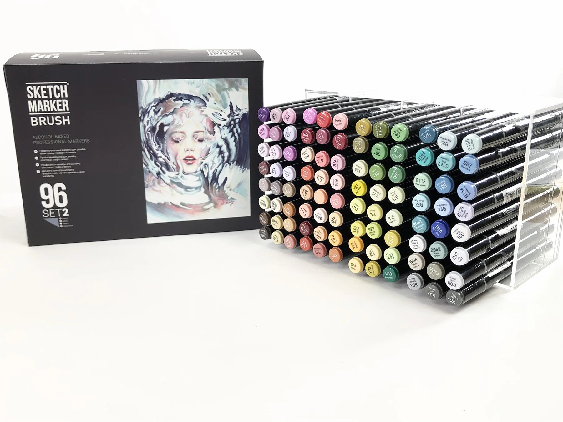 Sketchmarker. Маркеры sketchmarker brush. набор маркеров sketchmarker 96 set 2, (96 маркеров в пластиковом кейсе). sketchmarker набор маркеров set 3, 96 шт.. sketchmarker набор маркеров set 2, 96 шт..