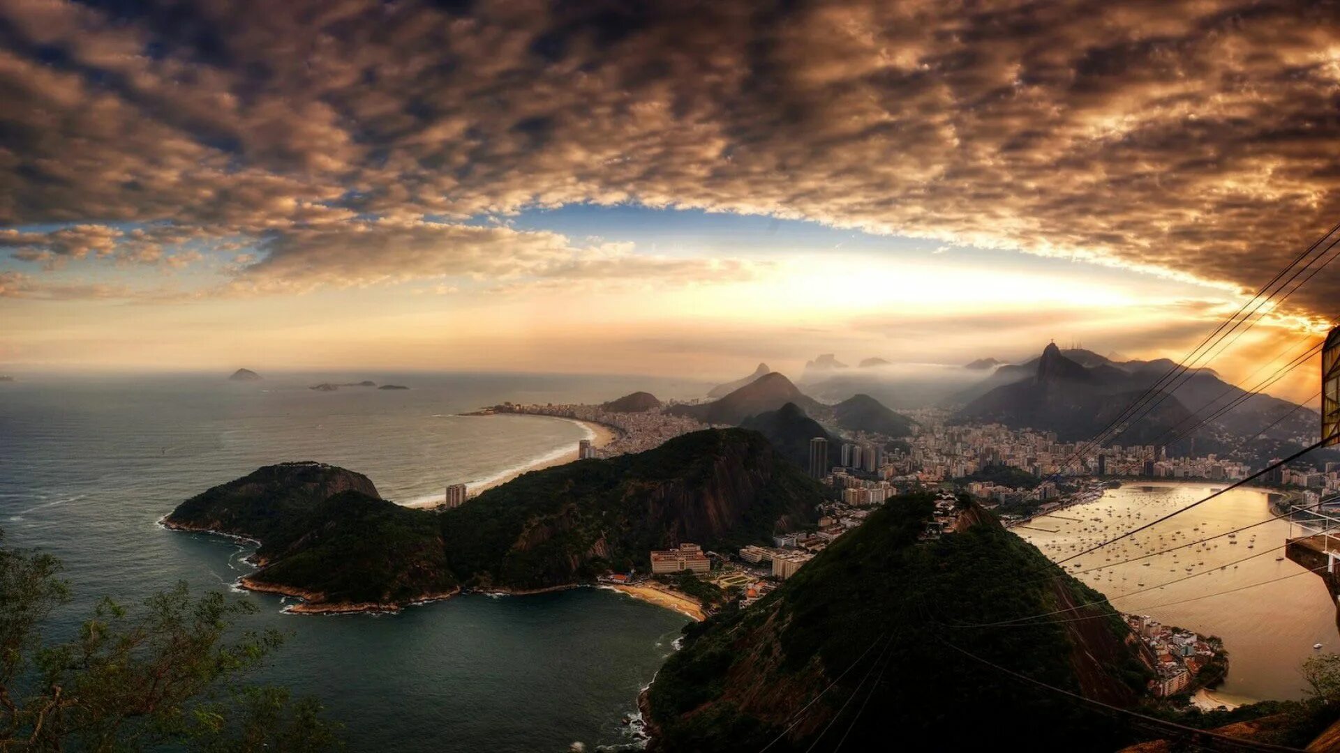 Лучшие 1080. Закат над Рио. Прибрежный город на закате. Статуя Рио де Жанейро фото. Wallpaper 1280x1024.