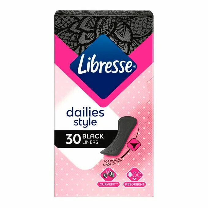 Libresse 30шт Black Liners. Ежедневные прокладки Libresse Black 30шт. Прокладки Libresse Style, черные. Libresse прокладки ежедневные Black Liners, 30 шт.