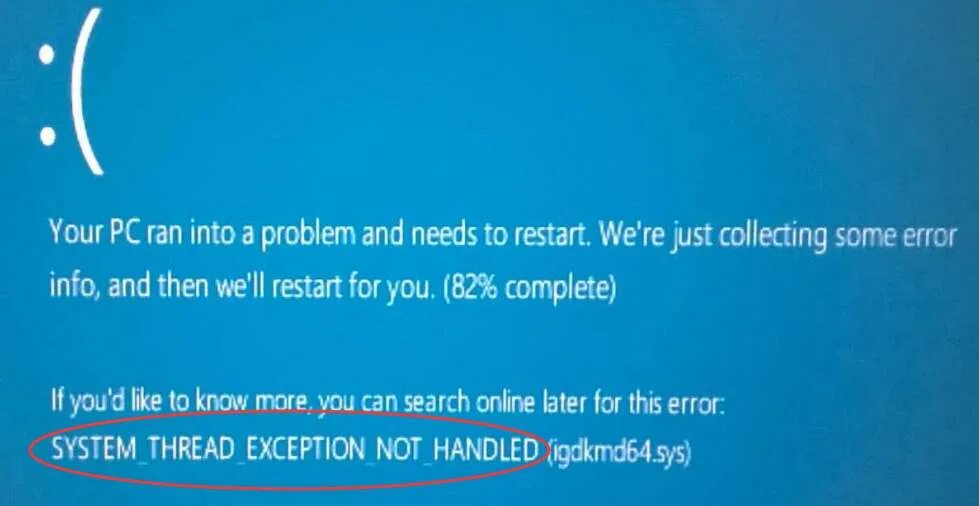 System thread exception not Handled. Синий экран System thread exception not Handled. Ошибка System thread exception not Handled. Ошибка KMODE_exception_not_Handled. System thread exception not handled что делать