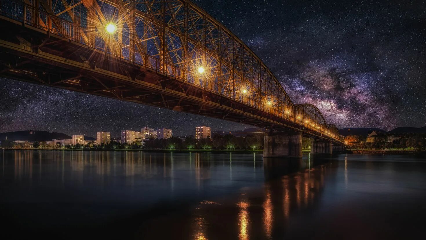 C picture. Мост ночью. Красивые мосты. Ночной город мост. Мост река небо.