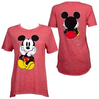 Officially licensed women's Mickey Mouse Front and Back juniors t-shir...