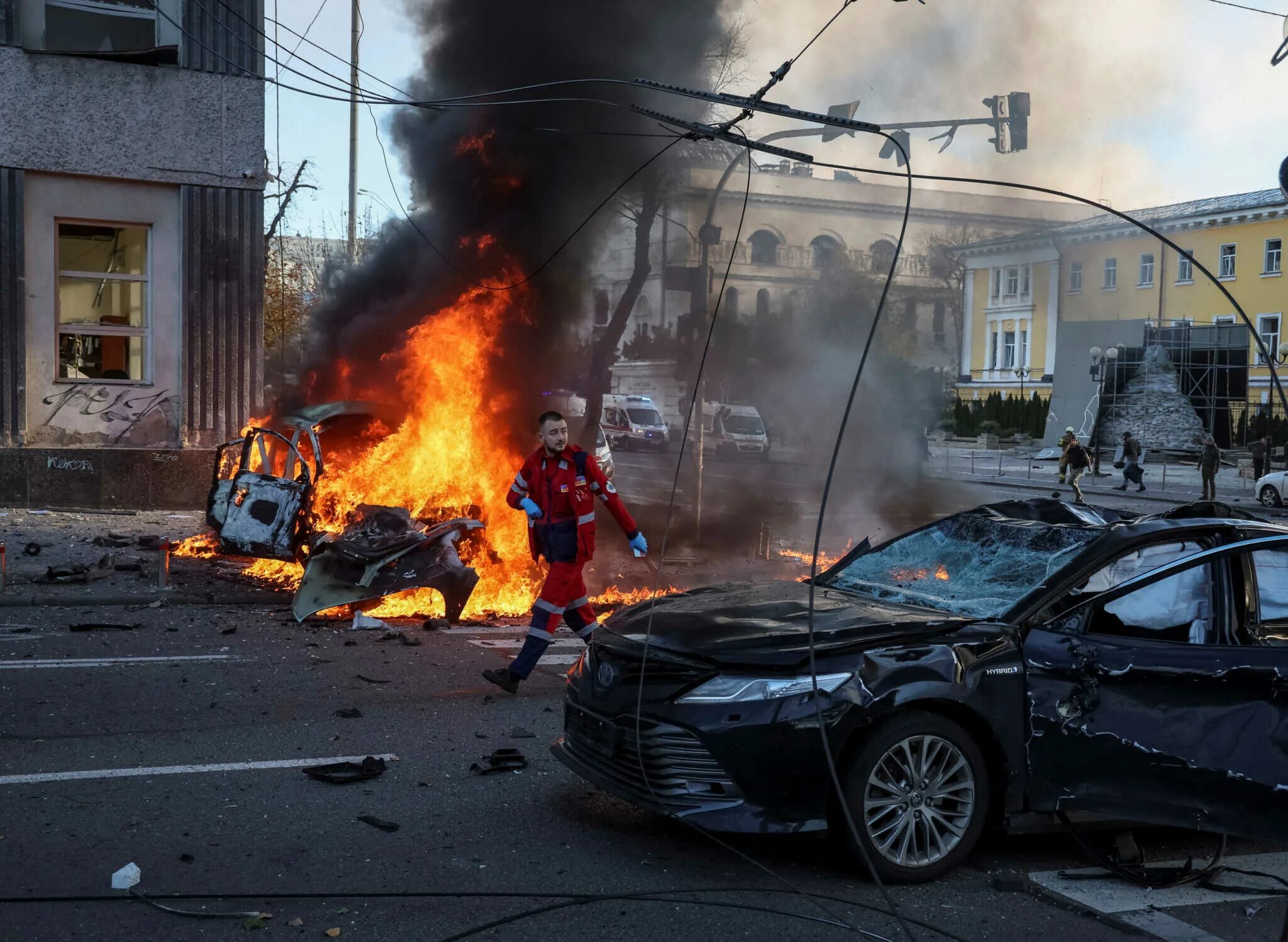 Пожары и взрывы. Взрывы в Киеве.