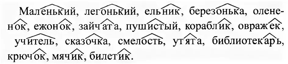 Зайчата суффикс. Суффикс в слове маленький. Зайцев суффикс слова