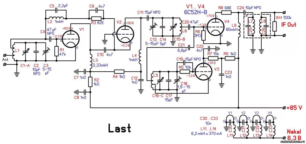 Ламповый укв. Схемы ламповых УКВ приемников. УКВ блок 10.7МГЦ. Ламповый УКВ приемник схема с ПЧ 10.7. Печатная плата блока УКВ ип2.