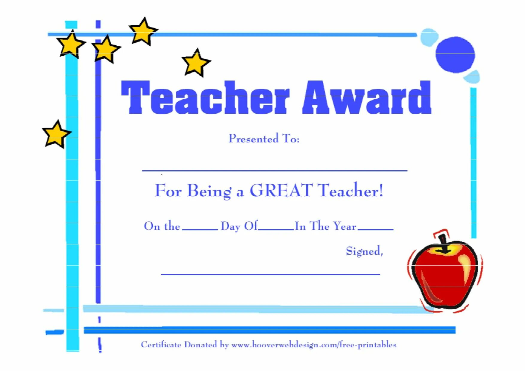 Teacher awards