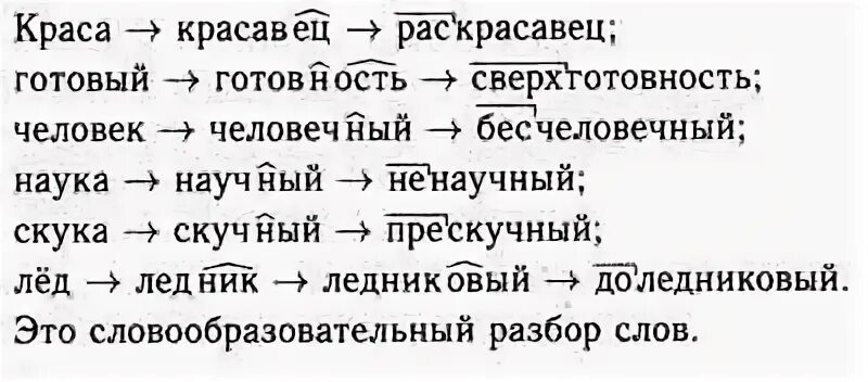 Словообразовательный разбор слова паруса