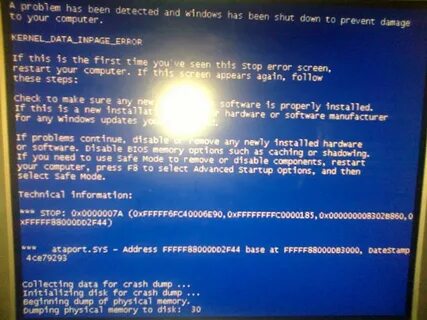 Crash dump error