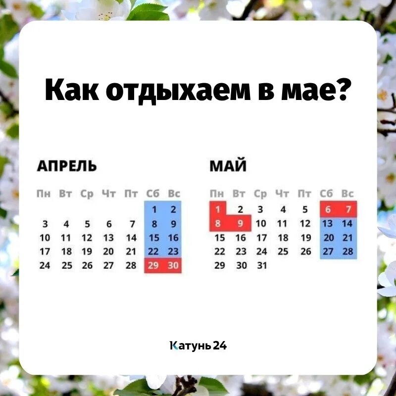 Отдых на майские 2024 сколько дней праздники