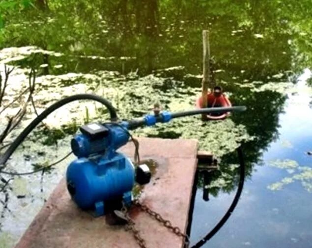 Насосы для забора воды из водоема. Поверхностный насос для пруда. Вода из реки в насосную станцию. Забор воды из озера насосом.