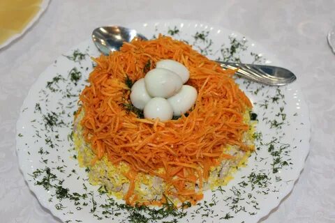 Яйцо с корейской морковкой