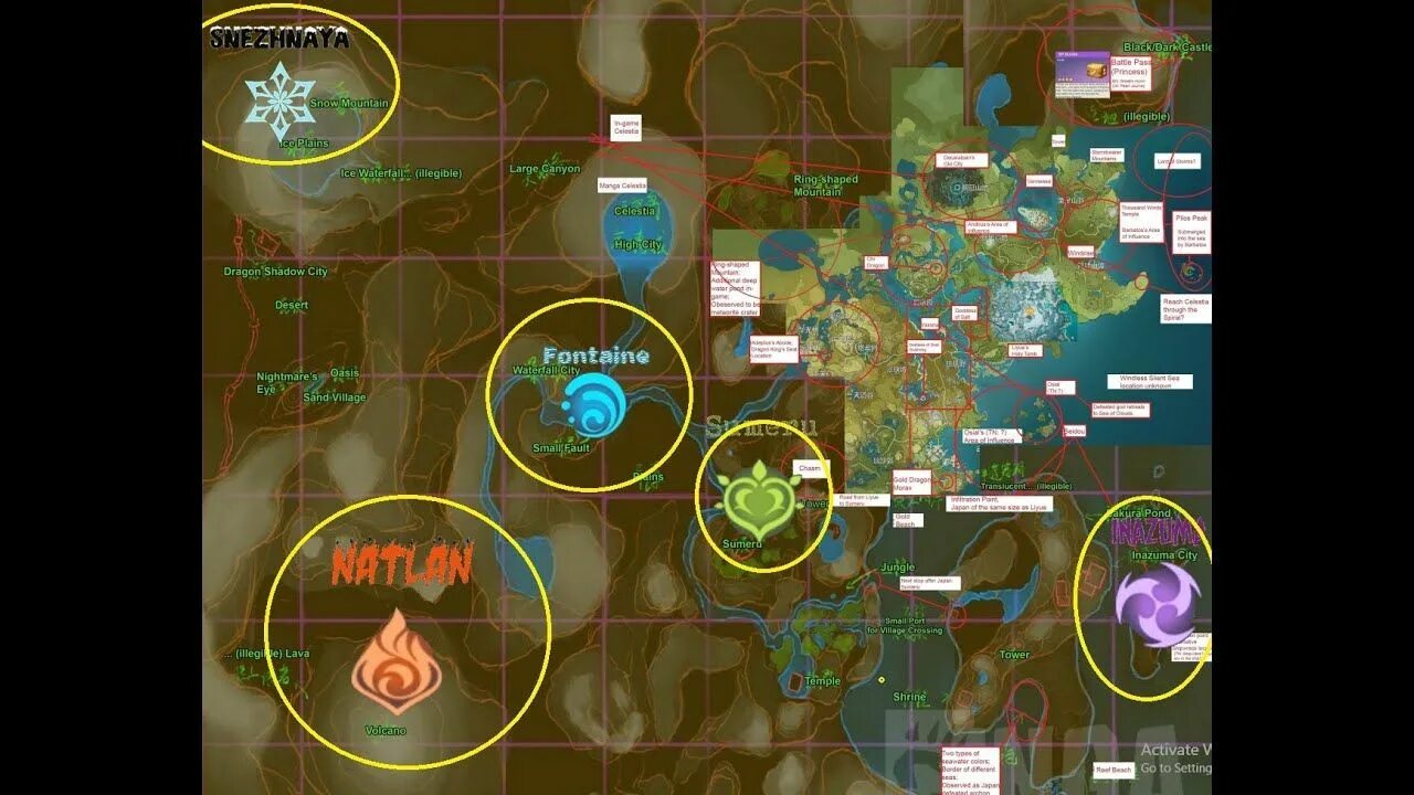 Вся карта Genshin Impact. Карта Геншин Импакт карта. Полная карта Геншин Импакт.