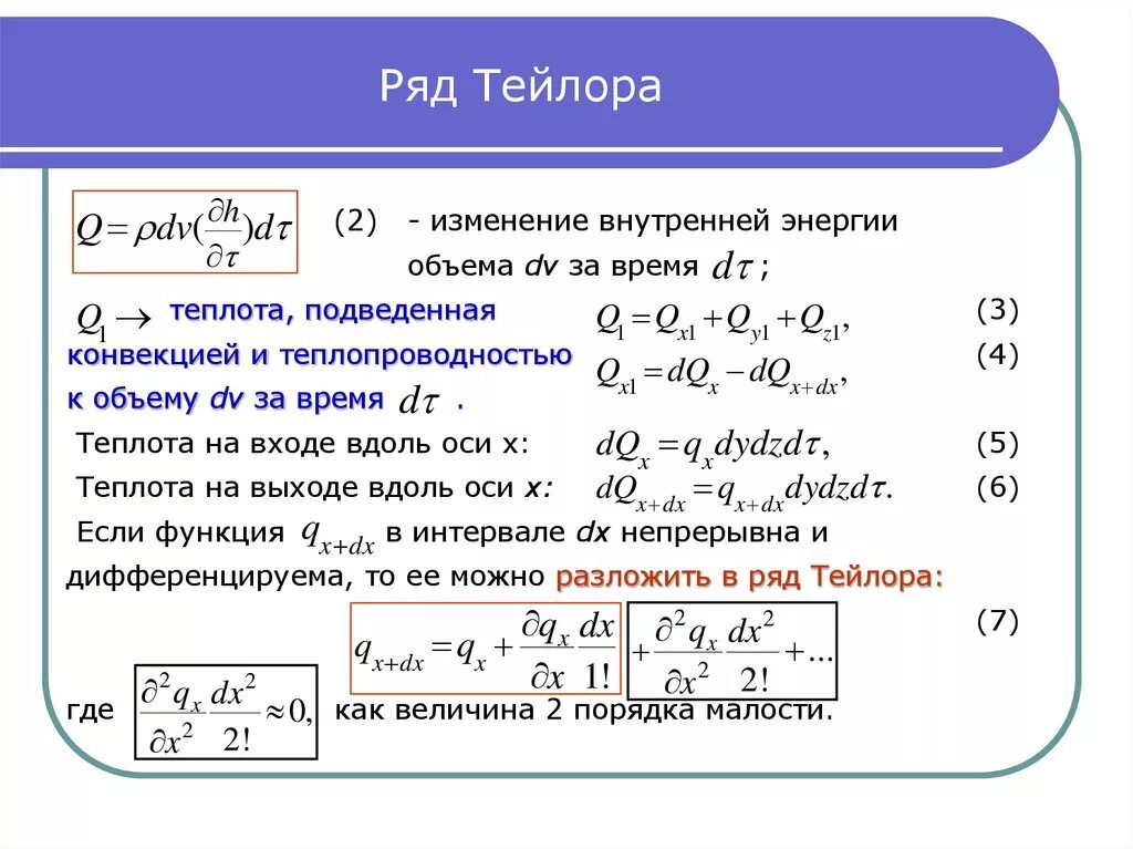 Решение тейлором