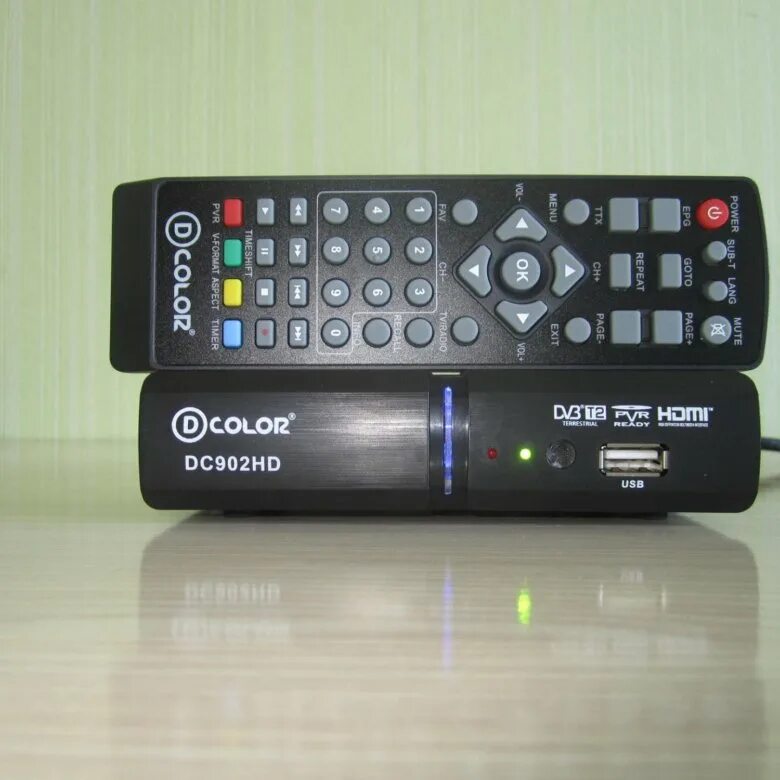 Цифровой приставки пульт на телефон. Пульт для приставки dc902hd. DVB-t2 DCOLOR dc901hd. TV-тюнер Delta Systems DS-910hd.