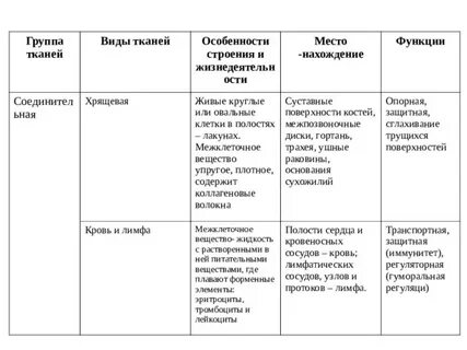 Ткани биология 8 класс задания